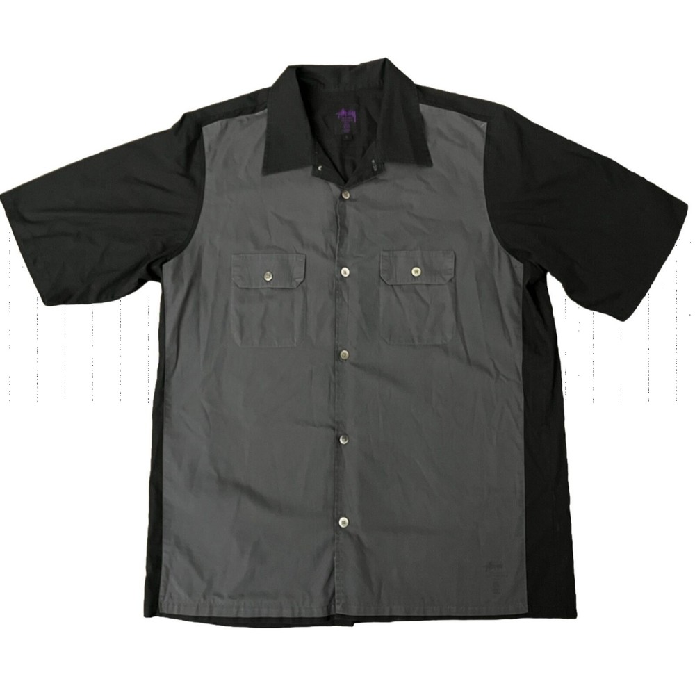 Stussy Button Up Shirt Men’s Size L Color Block